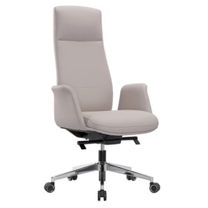 Ergon xlu high-back white frame ergonomic mesh task chair with headrest.