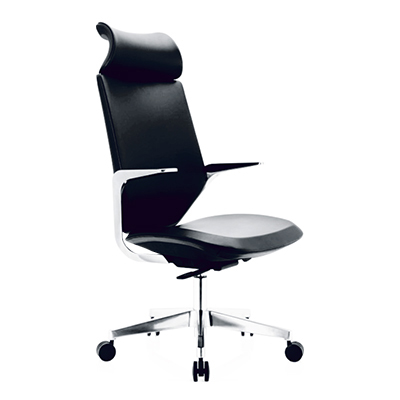 Ergon xlu minimalist black mesh operational desk chair.