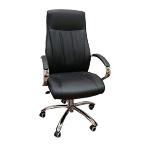 Ergon xlu high-back black ergonomic mesh task chair with headrest and chrome base.
