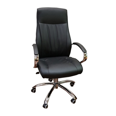 Ergon xlu high-back black ergonomic mesh task chair with headrest and chrome base.