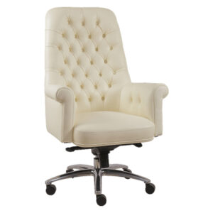 Ergon xlu mid-back black mesh chair with white Y-spine exoskeleton and chrome base.